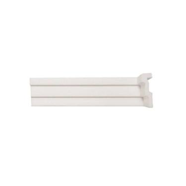 Imagem de Kit com 5 Barras Rodateto de Poliestireno 6CMX20MM Liso 10m Branco Rip