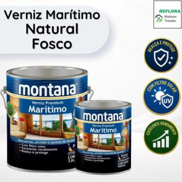 Imagem de Verniz Premium Marítimo Natural Fosco 3,6L Montana Proteção para Madei