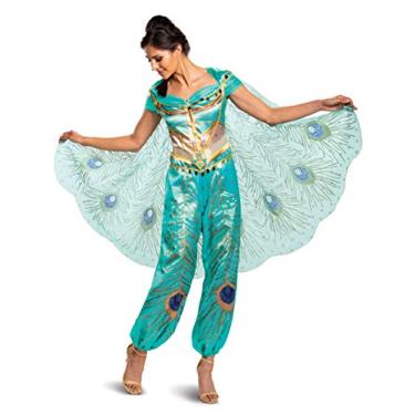 Imagem de Disney Aladdin Live Action Fantasia feminina Jasmine, Azul-petróleo, S (4-6)