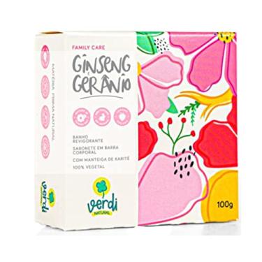 Imagem de Sabonete Corporal Vegano 100% Vegetal Banho Revigorante Ginseng Gerânio sem Parabenos