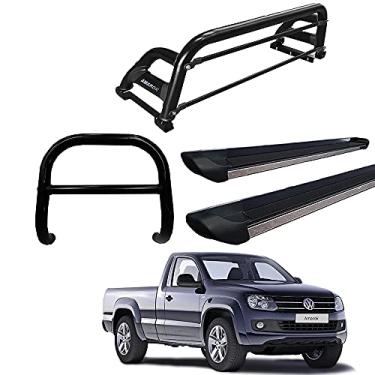 Imagem de Kit Quebra Mato + Estribo PERSON + Santo H2 AMAROK CS PRETO