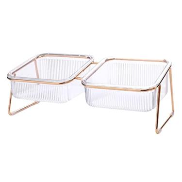 Imagem de Serenable Petiscos com Comedouro para E Cães de Estimação com Comedouro, Tigela Dupla