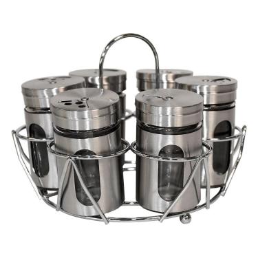 Imagem de Kit Porta Condimentos De 6 Pçs Com Suporte N2260862 - Quanhe
