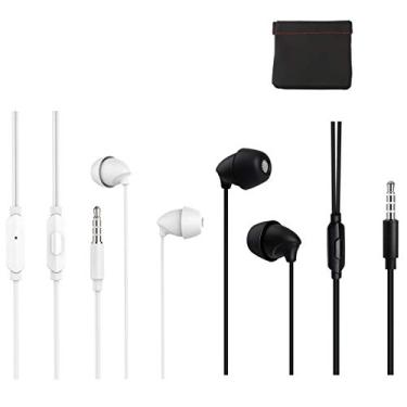 Imagem de Dois fones de ouvido para dormir, bolsa de fone de ouvido para presente, plugues de ouvido isolantes de ruído, fones de ouvido para dormir, fones de ouvido com silicone macio total exclusivo perfeito para insônia, sono lateral, de som