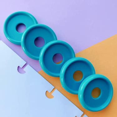 Imagem de Kit 12 Discos M 24mm de Caderno Infinito Sistema Inteligente Amor Infinito Cadernos - Círculo (Azul Turquesa)