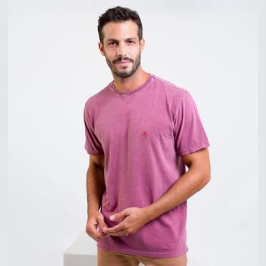 Imagem de Camiseta Básica Bordada Estonada - Vinho - Cado Wear