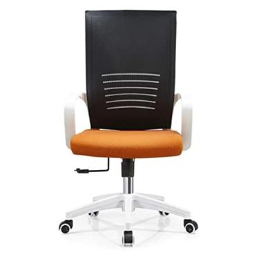 Imagem de Cadeira de escritório Malha ergonômica Cadeira de escritório Cadeira de mesa Cadeira de computador Elevador Cadeira estofada Assento Encosto Cadeira de jogo Cadeira (cor: laranja, tamanho: 56 * 55 *