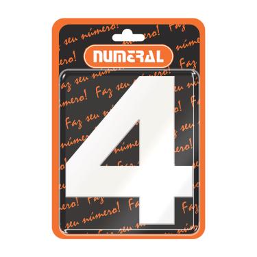 Imagem de Placa ACM Branco - Numeral | N° 4