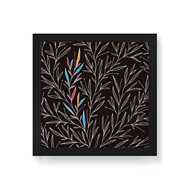 Imagem de Arte Maníacos Quadro Decorativo Folha Galhos - 50x50cm (Moldura em laca preta)