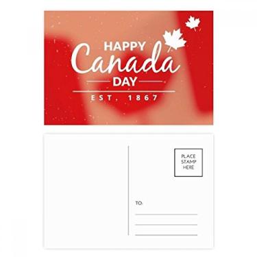Imagem de Maple Leaf Happy Canada Day 4 Of July Slogan Cartão postal aniversário correspondência cartão de agradecimento