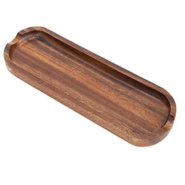 Imagem de Descanso de utensílios de madeira, bandeja de armazenamento de pá de espátula de teca segura para lava-louças 26 x 8 x 2 cm suporte de espátula para cozinha