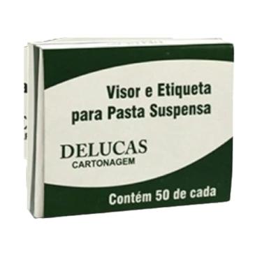 Imagem de DELUCAS Visor e Etiqueta Pasta Suspensa Delucas Cx C/50 Un