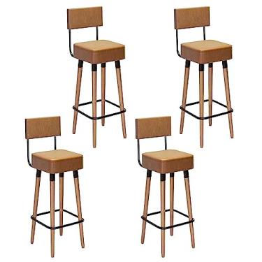 Imagem de Kit 04 Banquetas Alta Barcelona Amarula