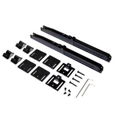 Imagem de 2 peças de porta de celeiro leve, mecanismo de fechamento macio, amortecedor de mola, versão atualizada, sem orifícios, adequado para porta com peso de 15 a 35 kg (fechamento macio atualizado com espaçadores atuadores)