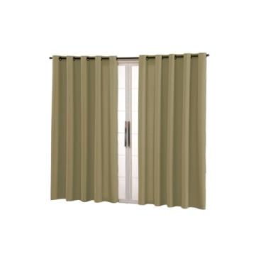 Imagem de Cortina Tecido Oxford Premium Sala Quarto Janela 3,00 X 2,20m Altura (Caqui)