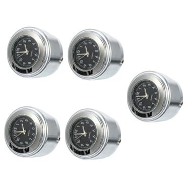 Imagem de SOLUSTRE 5 Peças relógio do carro lidar com relógio de montagem relógio de guidão Relógio resistente à água relógio de alumínio para veículos assistir motocicletas relógio montado em