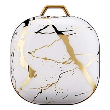 Imagem de LJFLYXRI Capa rígida de policarbonato transparente para Galaxy Buds 2 Pro, capa protetora de TPU para mulheres e meninas com chaveiro, capa protetora de corpo inteiro para Samsung Galaxy Buds 2/Pro/2