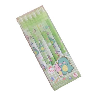 Imagem de Joucien 6 peças/caixa - Lápis de atividade estudantil criativo sem afiar HB Lápis automático - Dinossauro pacote com 6