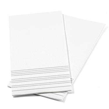 Imagem de Pacote com 100 toalhas de mão de papel para convidados de linho | Toalhas de papel descartáveis super absorventes Airlaid para banheiro, festa, casamentos ou eventos | 30,5 x 45,7 cm, design