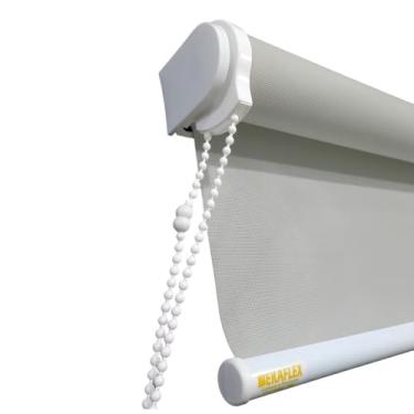Imagem de Cortina Persiana Rolon Tela Solar branco bege preto cinza para portas e janelas de quarto sala cozinha escritório varanda decoração elegante para casa - Bekaflex (Cinza, 1,90 L X 1,40 A)