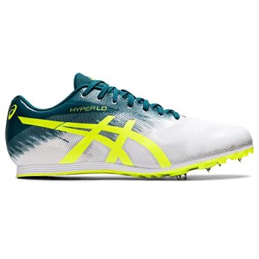 Imagem de ASICS Tênis unissex Hyper LD 6 Track & Field, Branco/Amarelo seguro, 14 Wide Women/12.5 Men