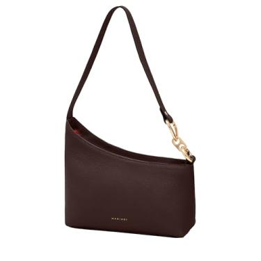 Imagem de Mariart Lírio Bolsa Shoulder Feminina de Couro Bovino Legítimo (Chocolate)