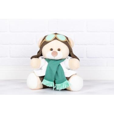Imagem de Pelúcia de Urso Aviador Classico Tedde 15 cm (VERDE AVENCA)