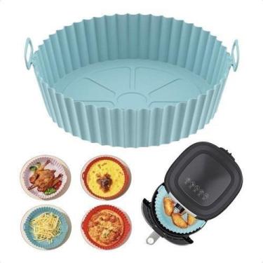 Imagem de Cesto Forma Silicone Airfryer 20Cm Antiaderente - Cinza - Outlet Braga