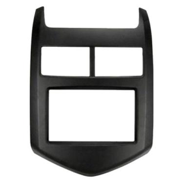 Imagem de Moldura Painel 2 Din 7" Sonic Todos os Modelos - Autoplast, Preto