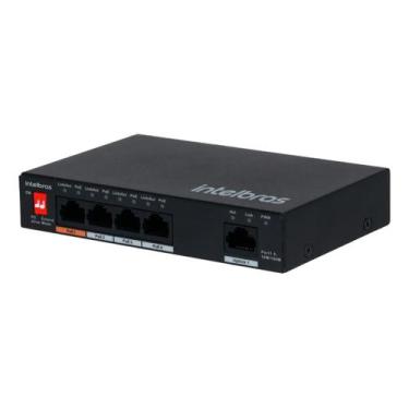 Imagem de Switch 5 Portas Fast 4 Portas Poe Sf 500 Hi-poe Intelbras