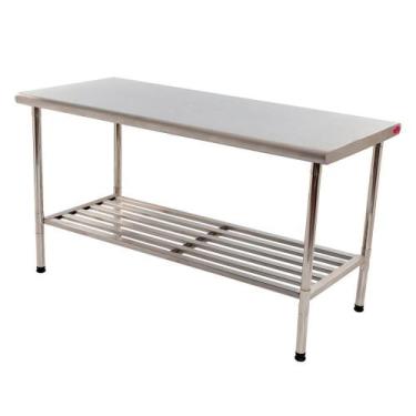 Imagem de Mesa Bancada Imeca Padeiro Multiuso C/ Grade Inferior Medida 1,50 X 0,