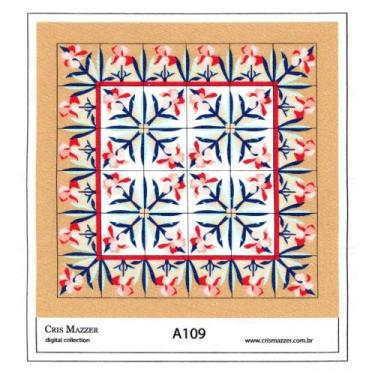 Imagem de Aplique de Tecido Coleção Ladrilho Mostarda - A109 - Cris Mazzer
