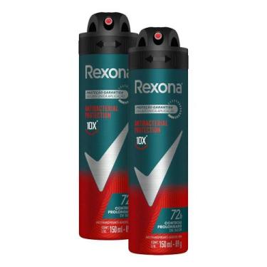 Imagem de Kit 2 Desodorantes Antitranspirantes Aerossol Rexona Men Antibacterial