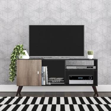 Imagem de Rack para TV até 50 Polegadas 1 Porta 3 Nichos Retrô RT3014 - Movelben