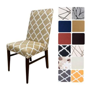 Imagem de Kit 6 Capas de Cadeira Sala de Jantar Premium - CDCS, Luxo Bege