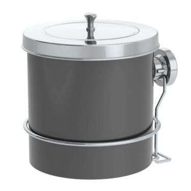 Imagem de Lixeira Redonda 5 Litros Com Suporte Ventosa - Future Industria Metalu