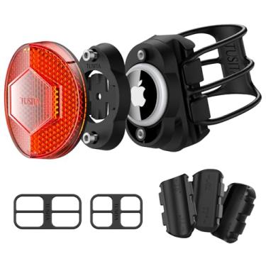 Imagem de TUSITA Suporte de scooter AirTag, estojo oculto para rastreador GPS para AirTag, suporte antirroubo para bicicleta e bicicleta elétrica