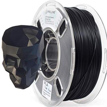 Imagem de PRILINE Filamento de impressora 3D PLA 1.75, precisão dimensional +/-0,03 mm, carretel de 1 kg, preto