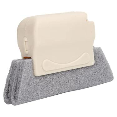 Imagem de Escova de limpeza de ranhuras, conveniente de usar Escova de limpeza de vãos de janela leve multifuncional para casa para amigos para trilhos de porta para família