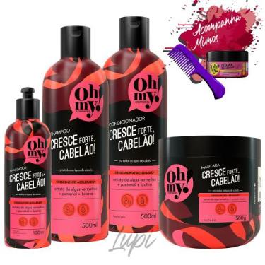 Imagem de Kit Oh My! Cresce Forte, Cabelão! 500ml 4 Itens