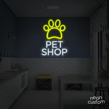 Imagem de painel letreiro led Neon Pet Shop 02 decoracao festa bar - Neon Custom