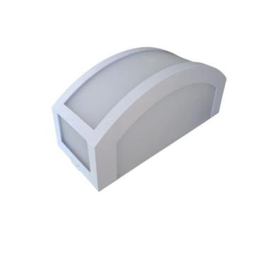 Imagem de Luminária Arandela Parede Muro Externa Interna Policarbonato G Branca 