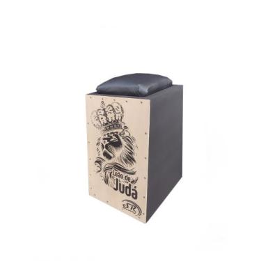 Imagem de Cajon Profissional Inclinado Acústico SR Drums, LEÃO DE JUDÁ
