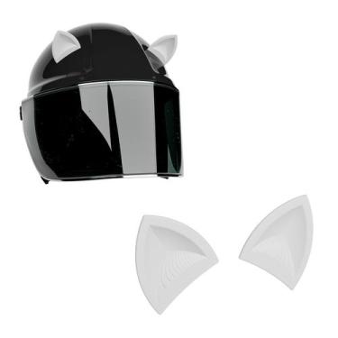 Imagem de Par de Peça Orelha De Gato Acessório Capacete - Signmaq, Branco