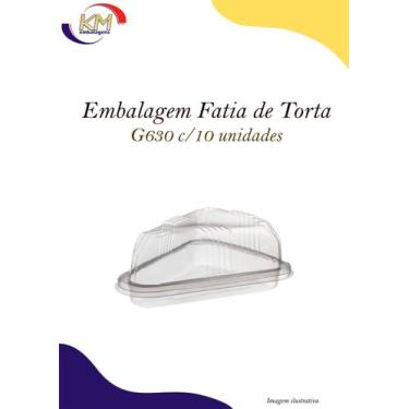 Imagem de Embalagem Fatia de Torta G630 c/10 unid - Galvanotek - sobremesa, bolo