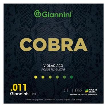 Imagem de Encordoamento giannini violao bronze 80/20 super light 0.011 ca82sl (i