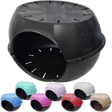 Imagem de Toca do Gato Casa Casinha Cama Plástico Resistente Furacão Pet Paris B