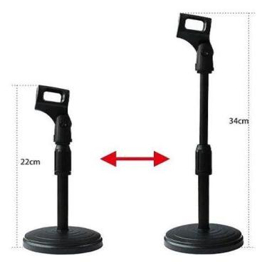 Imagem de Pedestal Suporte Microfone De Mesa Rádio Tripé Studio - oem