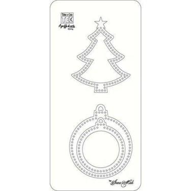 Imagem de Régua de Costura TEC - Árvore e Bola de Natal - Toke e Crie
