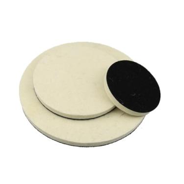 Imagem de 1 peça 2" - 7" Roda de polimento de feltro de lã flocada opcional Bola de cera de polimento para metal, plástico, vidro, madeira, acabamento espelhado, 1 peça, 5 polegadas, 125 mm